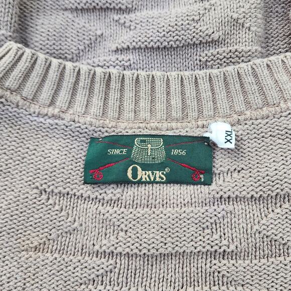 Orvis Aztec Crew Neck Cable Knit Sweater XXL - Picture 3 of 7